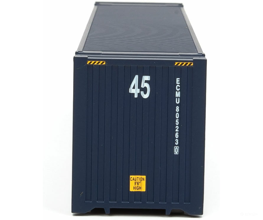 Walthers Scenemaster 8569 45’ Cimc Container - Assembled -- Cma-Cgm (Blue White) Freight Loads &