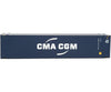 Walthers Scenemaster 8569 45’ Cimc Container - Assembled -- Cma-Cgm (Blue White) Freight Loads &