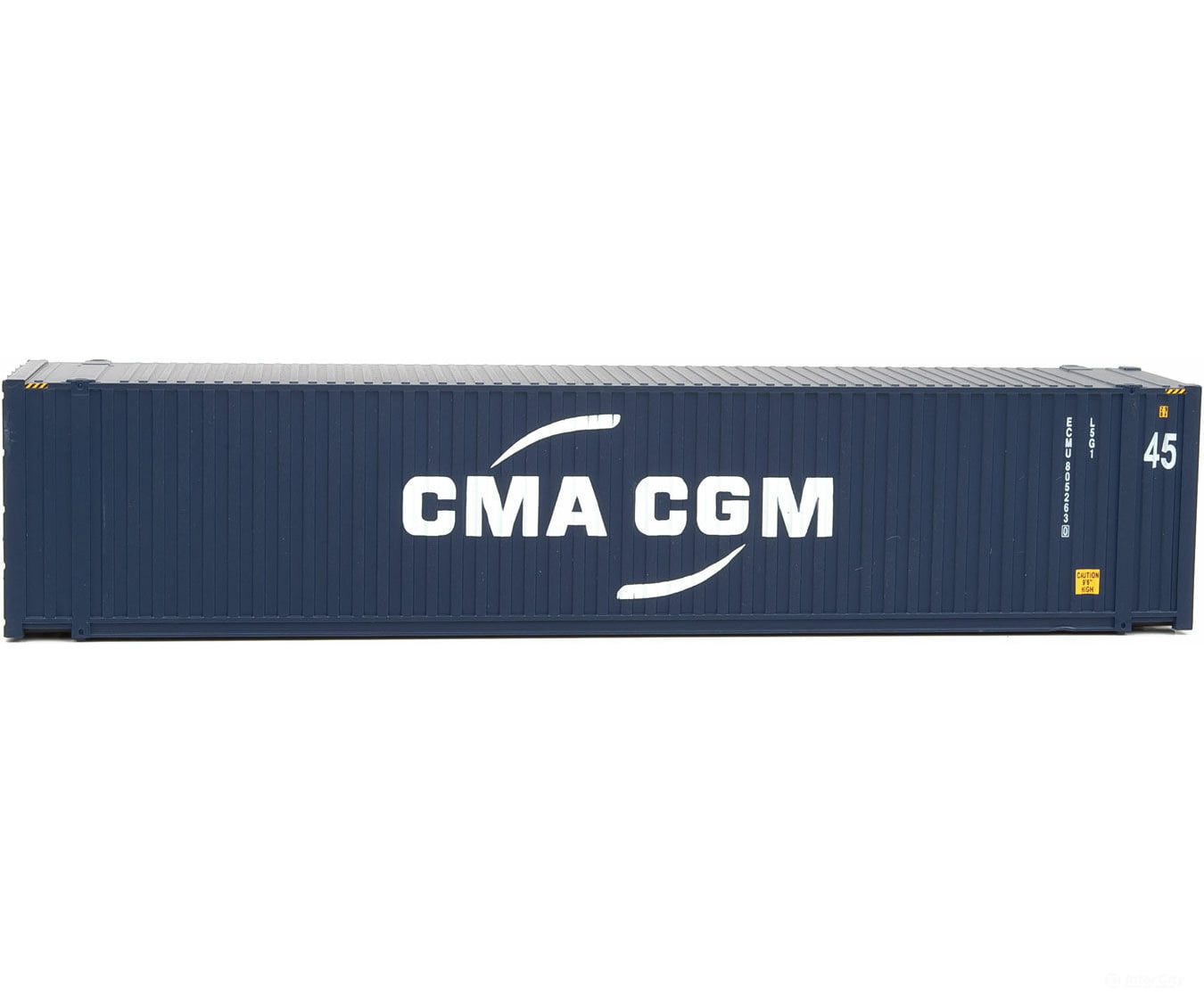 Walthers Scenemaster 8569 45’ Cimc Container - Assembled -- Cma-Cgm (Blue White) Freight Loads &