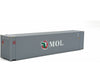 Walthers Scenemaster 8572 45’ Cimc Container - Assembled -- Mitsui Osk (Gray White Red Green