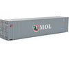 Walthers Scenemaster 8572 45’ Cimc Container - Assembled -- Mitsui Osk (Gray White Red Green