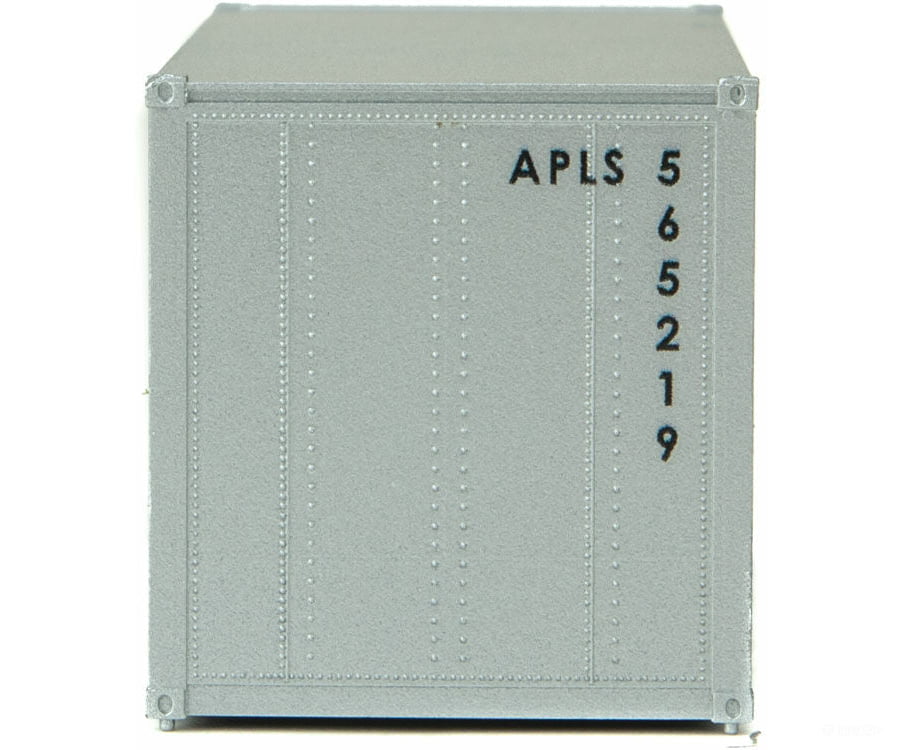 Walthers Scenemaster 8651 20 Smooth-Side Container - Ready To Run -- American President Lines (Gray