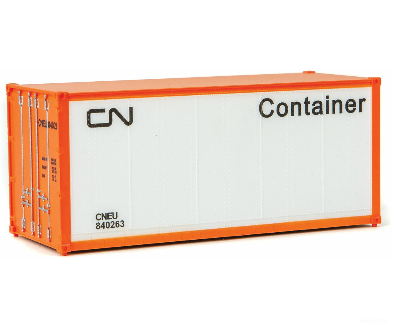 Walthers Scenemaster 8653 20 Smooth-Side Container - Ready To Run -- Canadian National (White Black;