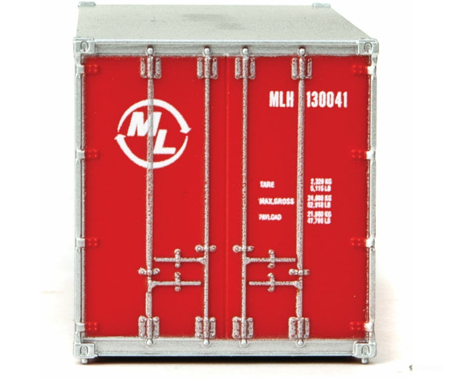Walthers Scenemaster 8656 20’ Smooth-Side Container - Ready To Run -- Manchester Liners (Red