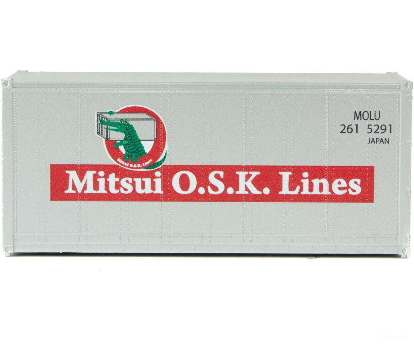 Walthers Scenemaster 8657 20 Smooth-Side Container - Ready To Run -- Mitsui Osk Lines (Gray