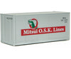 Walthers Scenemaster 8657 20 Smooth-Side Container - Ready To Run -- Mitsui Osk Lines (Gray