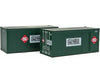 Walthers Scenemaster 8680 20’ Smooth-Side Container With Right Side Door 2-Pack - Ready To Run --