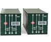 Walthers Scenemaster 8680 20’ Smooth-Side Container With Right Side Door 2-Pack - Ready To Run --