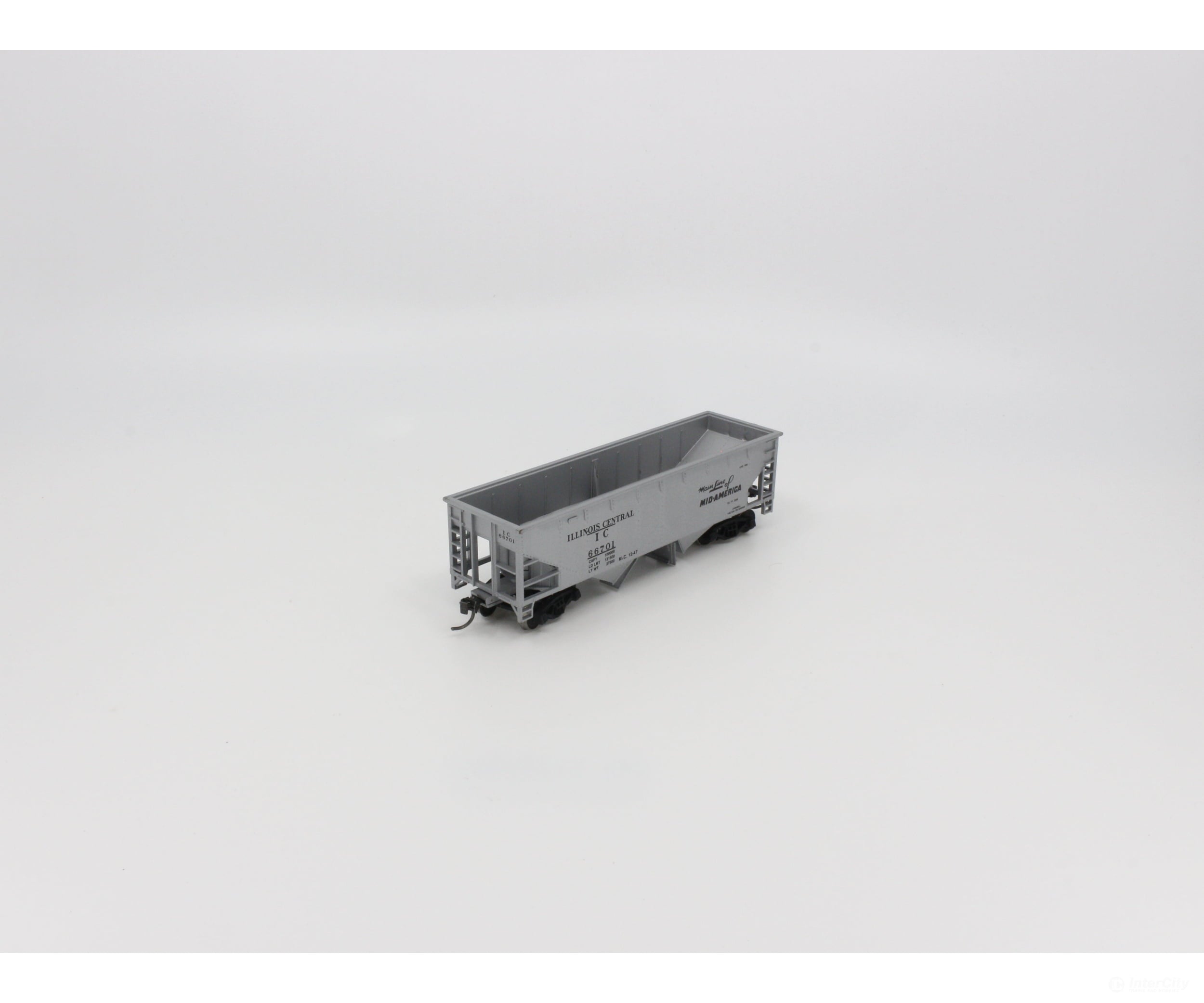 Walthers Ho Special Run Hopper Freight Car Illinois Central (Ic) 66701 Cars