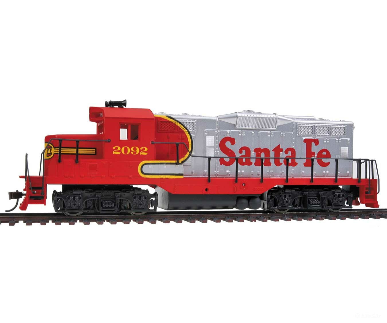 Walthers Trainline 113 Emd Gp9M - Standard Dc -- Santa Fe #2092 (Warbonnet; Red Silver) Locomotives