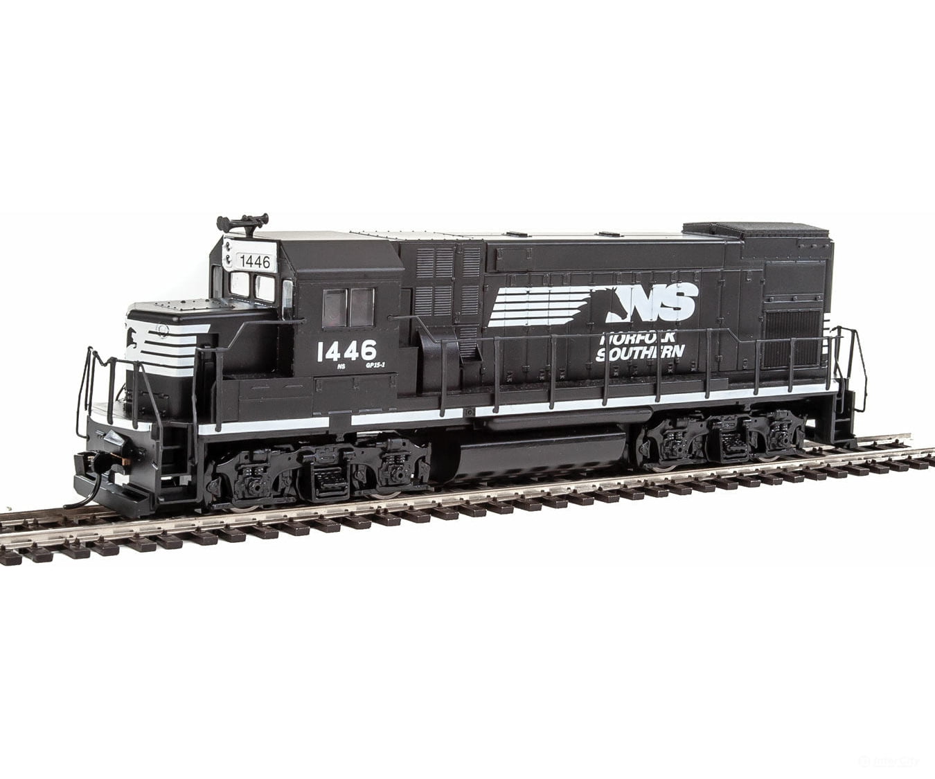 Walthers Trainline 2504 Emd Gp15-1 - Standard Dc -- Norfolk Southern (Black White) Locomotives