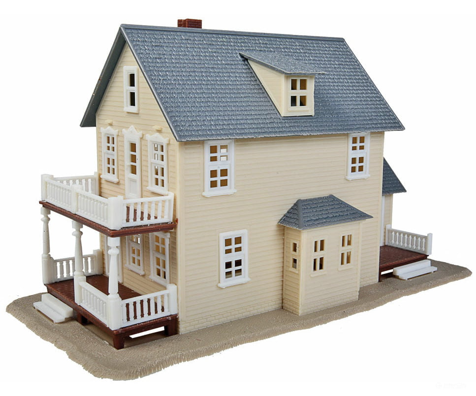 Walthers Trainline 901 Two-Story House -- Kit - 3 X 7’ 7.7 17.7Cm Structures