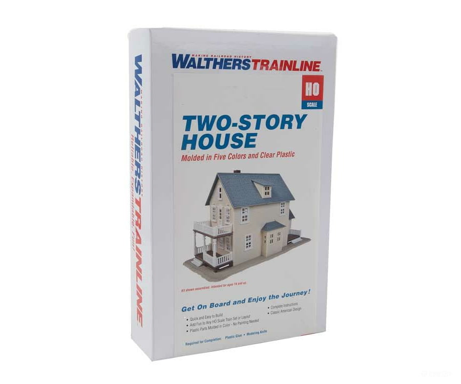 Walthers Trainline 901 Two-Story House -- Kit - 3 X 7’ 7.7 17.7Cm Structures