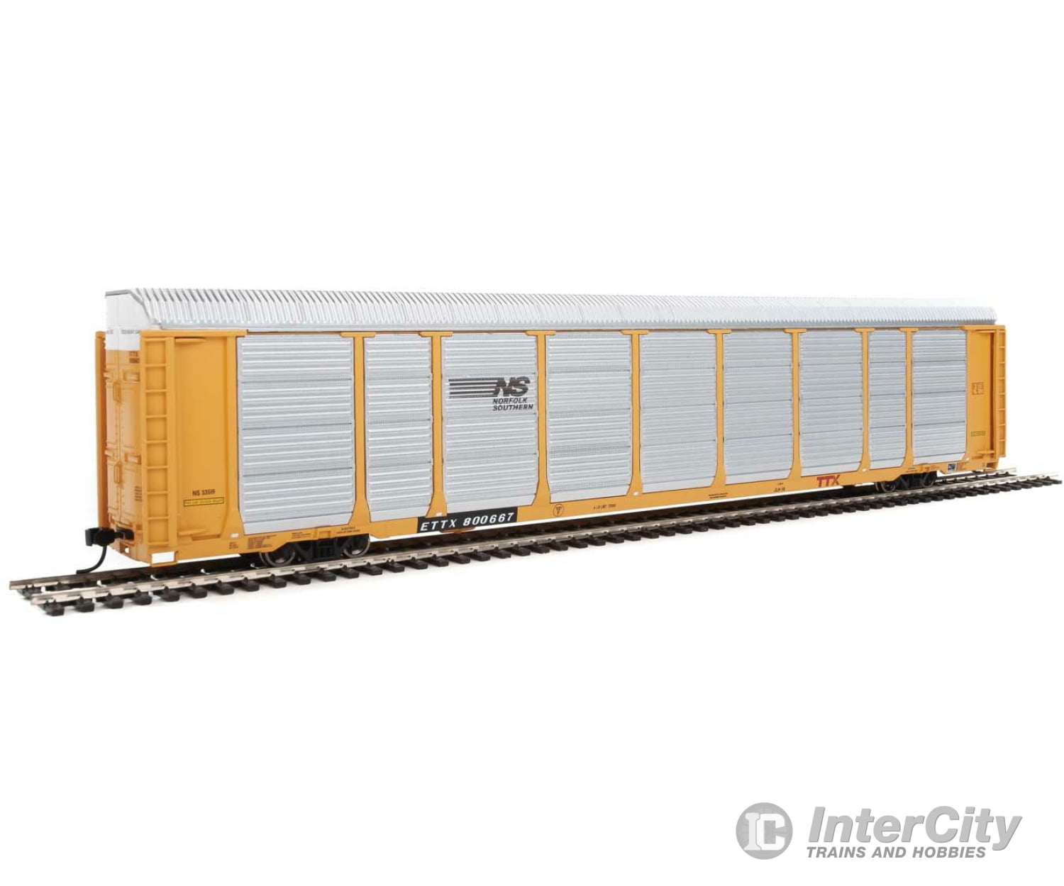 Walthers Life-Like Ho 101426 89 Thrall Enclosed Tri-Level Auto Carrier - Ready To Run -- Norfolk