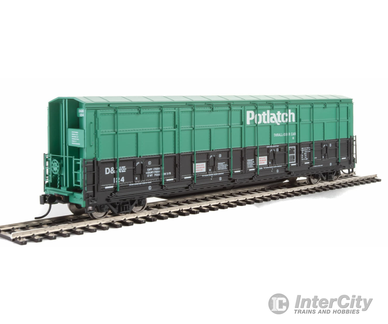 Walthers Life-Like Ho 101932 56 Thrall All-Door Boxcar - Ready To Run -- Potlatch #124 (2-Tone