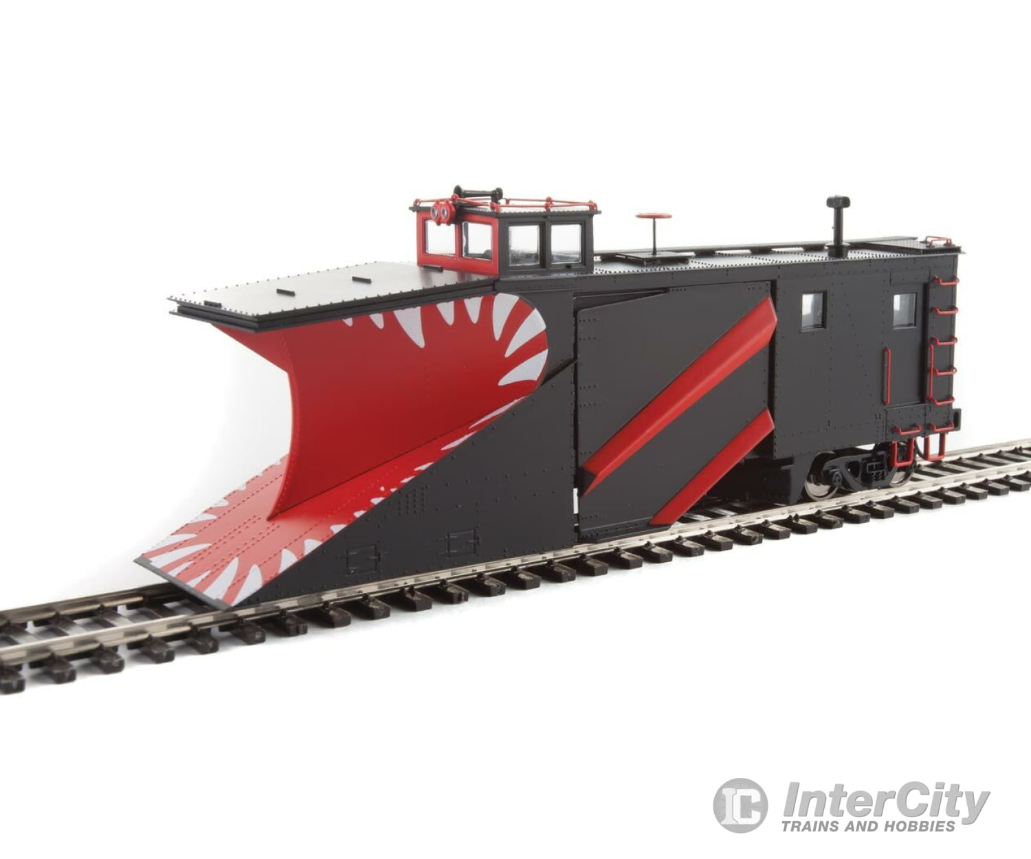 Walthers Life-Like Ho 110029 Russell Snowplow - Ready To Run -- Painted Unlettered (Black Red White