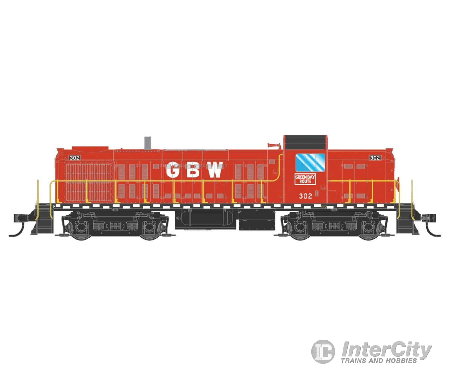 Walthers Mainline 10707 Alco Rs-2 - Standard Dc -- Green Bay & Western #301 Water-Cooled Stack (Red