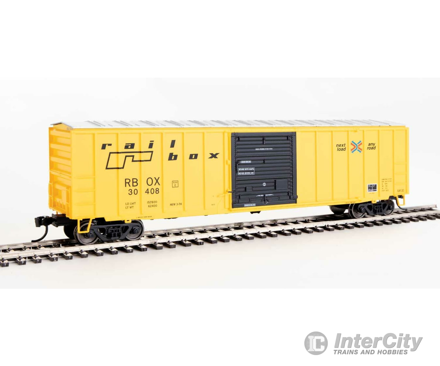 Walthers Mainline 1867 50 Acf Exterior Post Boxcar - Ready To Run -- Railbox #30408 (Yellow Black