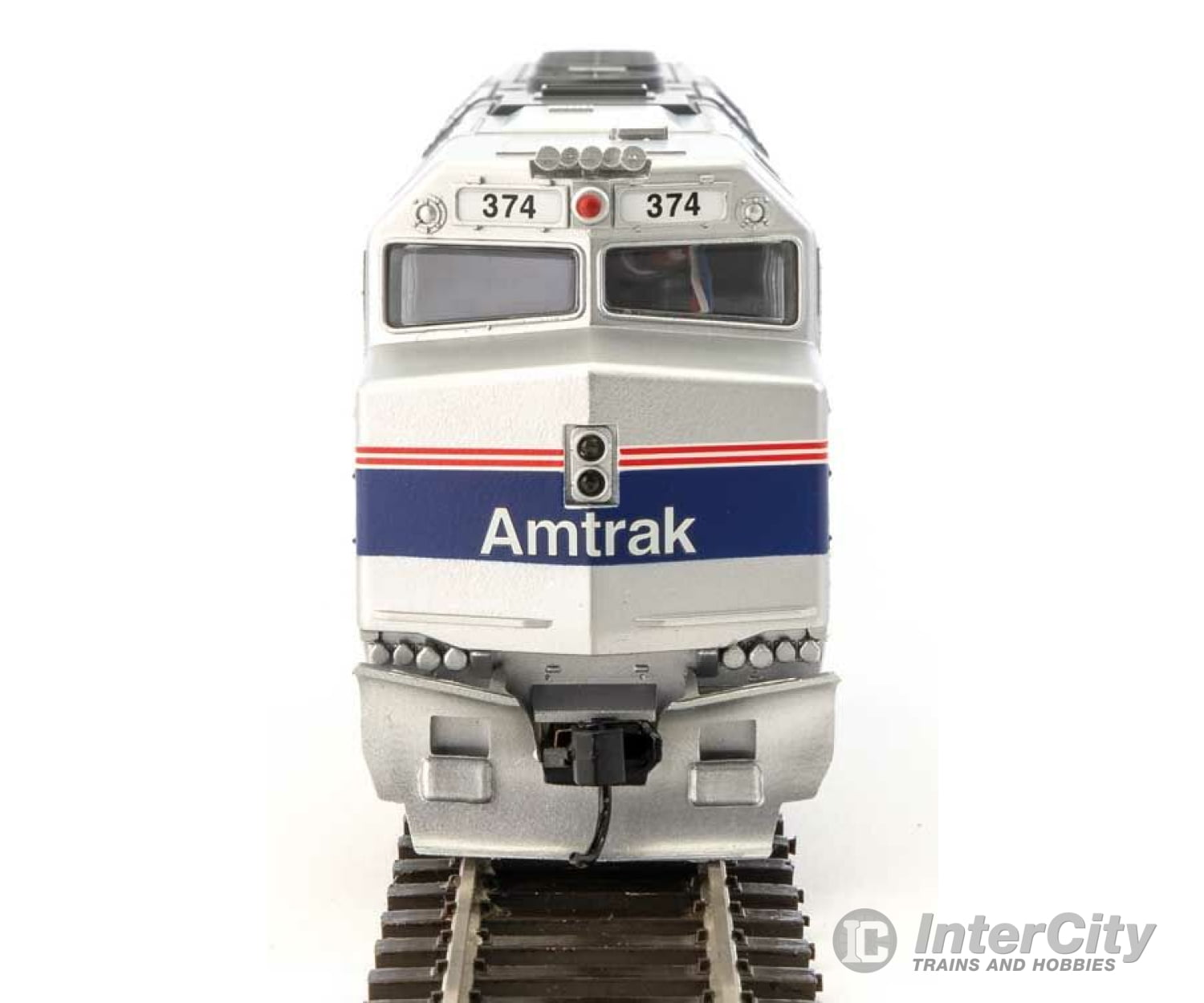 Walthers Mainline 19467 Emd F40Ph - Esu Sound And Dcc -- Amtrak(R) #374 (Phase Iv; Silver Wide Blue