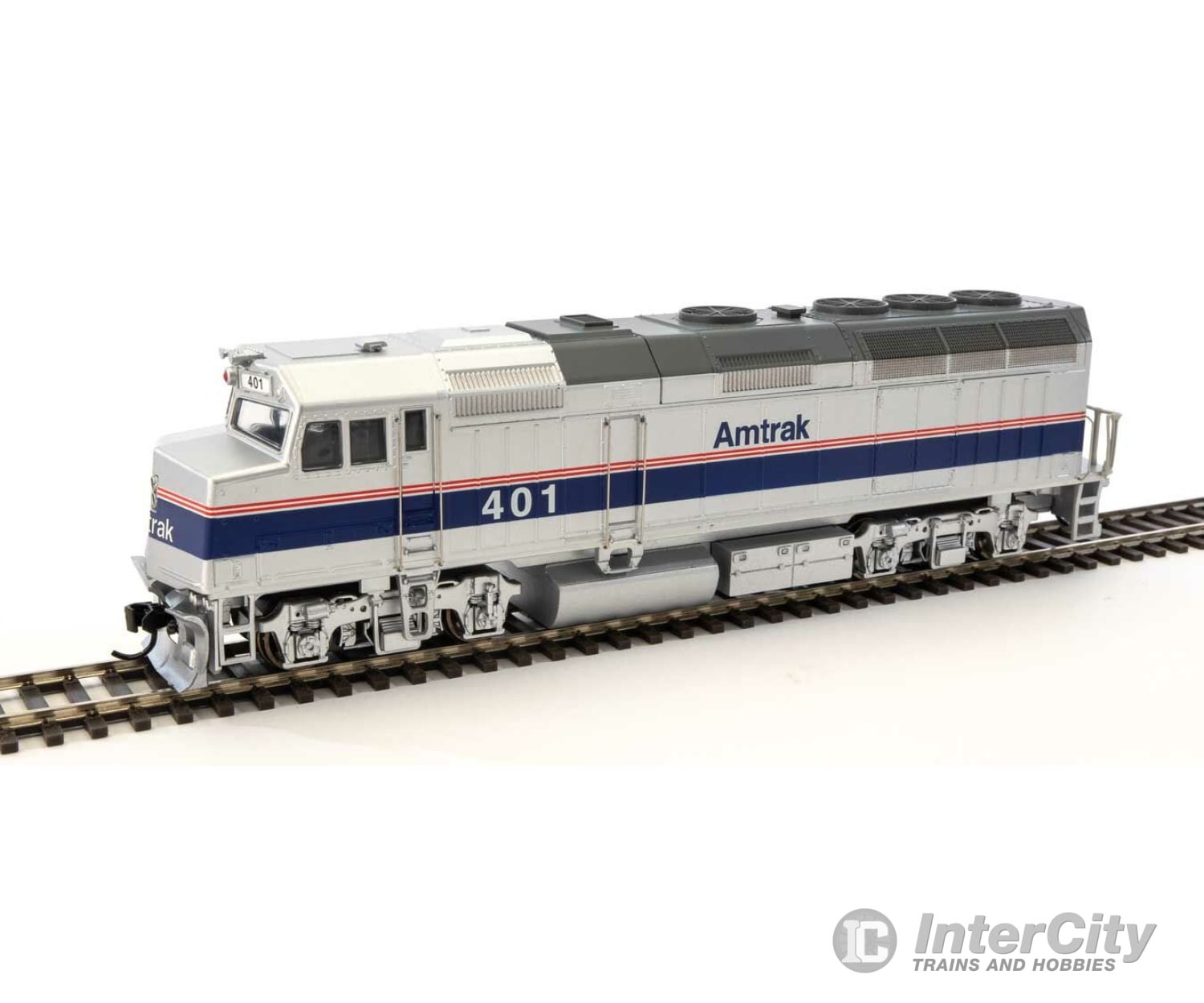 Walthers Mainline 19468 Emd F40Ph - Esu Sound And Dcc -- Amtrak(R) #401 (Phase Iv Silver Wide Blue