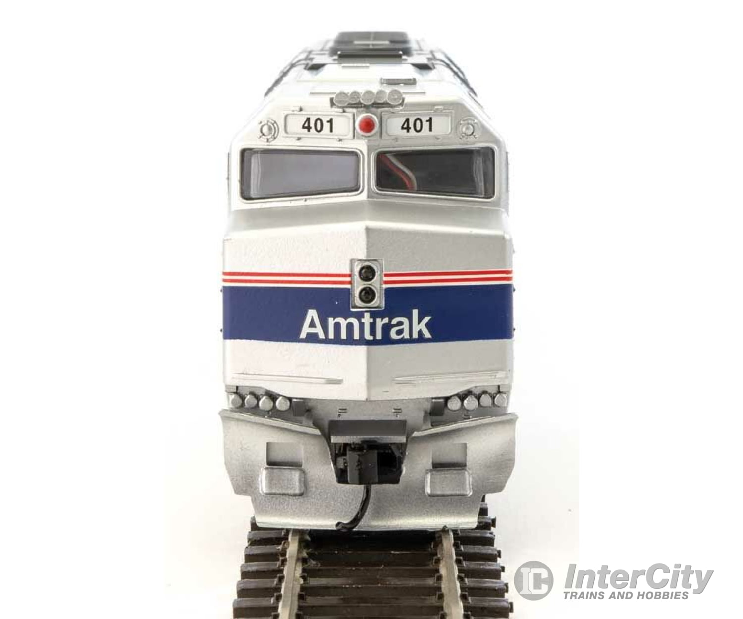 Walthers Mainline 19468 Emd F40Ph - Esu Sound And Dcc -- Amtrak(R) #401 (Phase Iv Silver Wide Blue