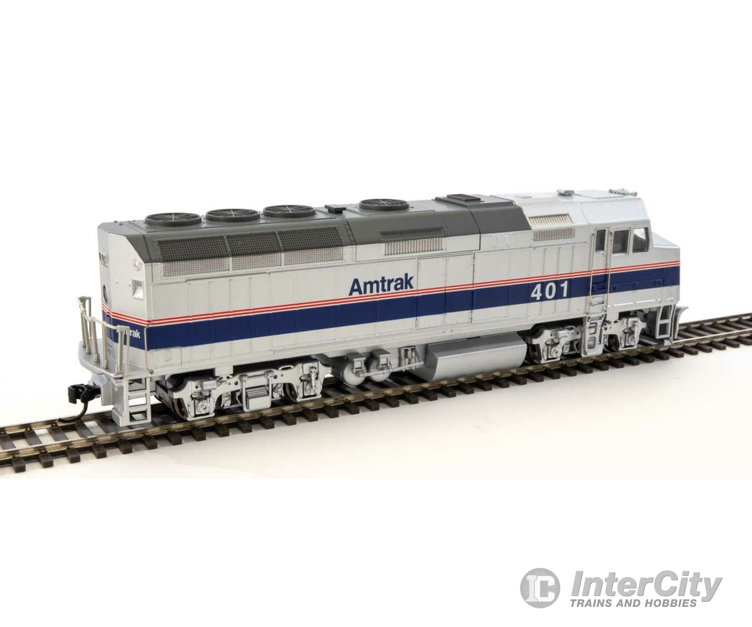 Walthers Mainline 19468 Emd F40Ph - Esu Sound And Dcc -- Amtrak(R) #401 (Phase Iv Silver Wide Blue