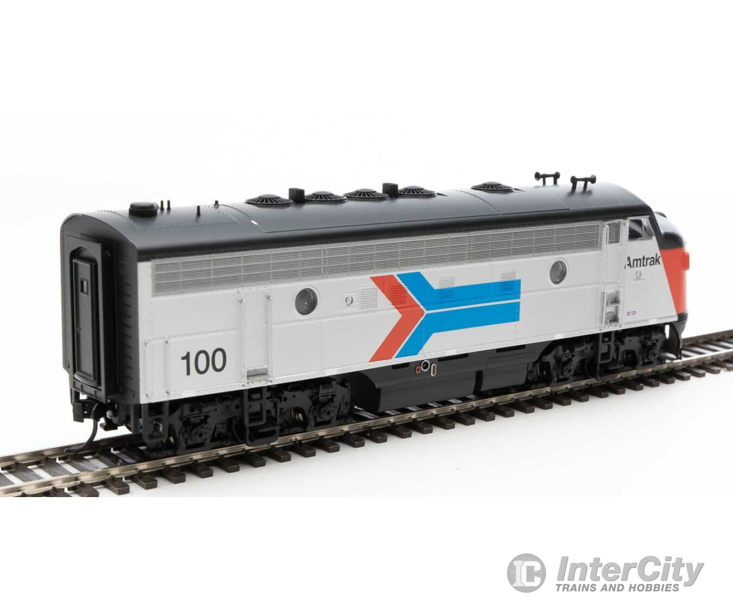 Walthers Mainline 19956 Emd F7 A-B Set - Esu Sound And Dcc -- Amtrak(R) #100 150 (Phase I; Silver