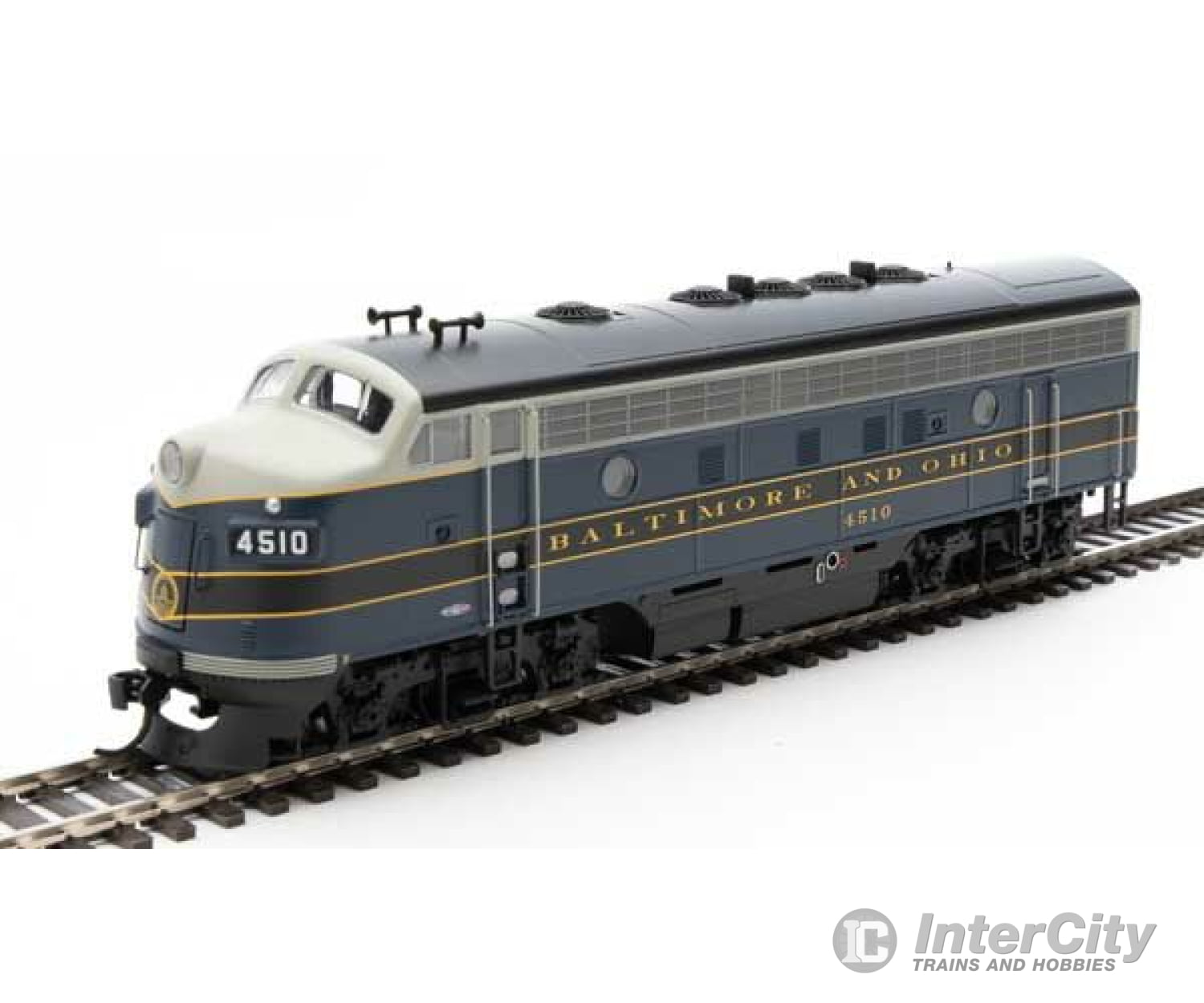 Walthers Mainline 19964 Emd F7 A-B Set - Esu Sound And Dcc -- Baltimore & Ohio #4510 #5476 (Blue