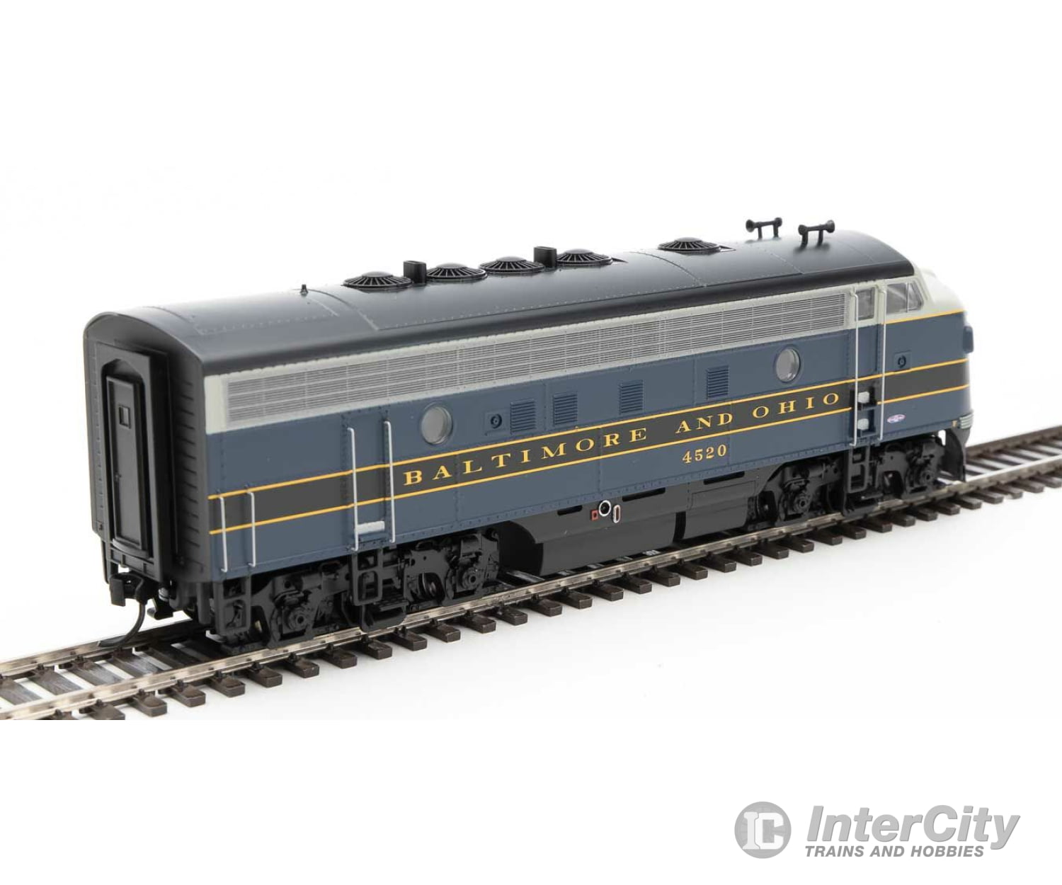 Walthers Mainline 19966 Emd F7 A - Esu Sound And Dcc -- Baltimore & Ohio #4520 (Blue Gray Black;