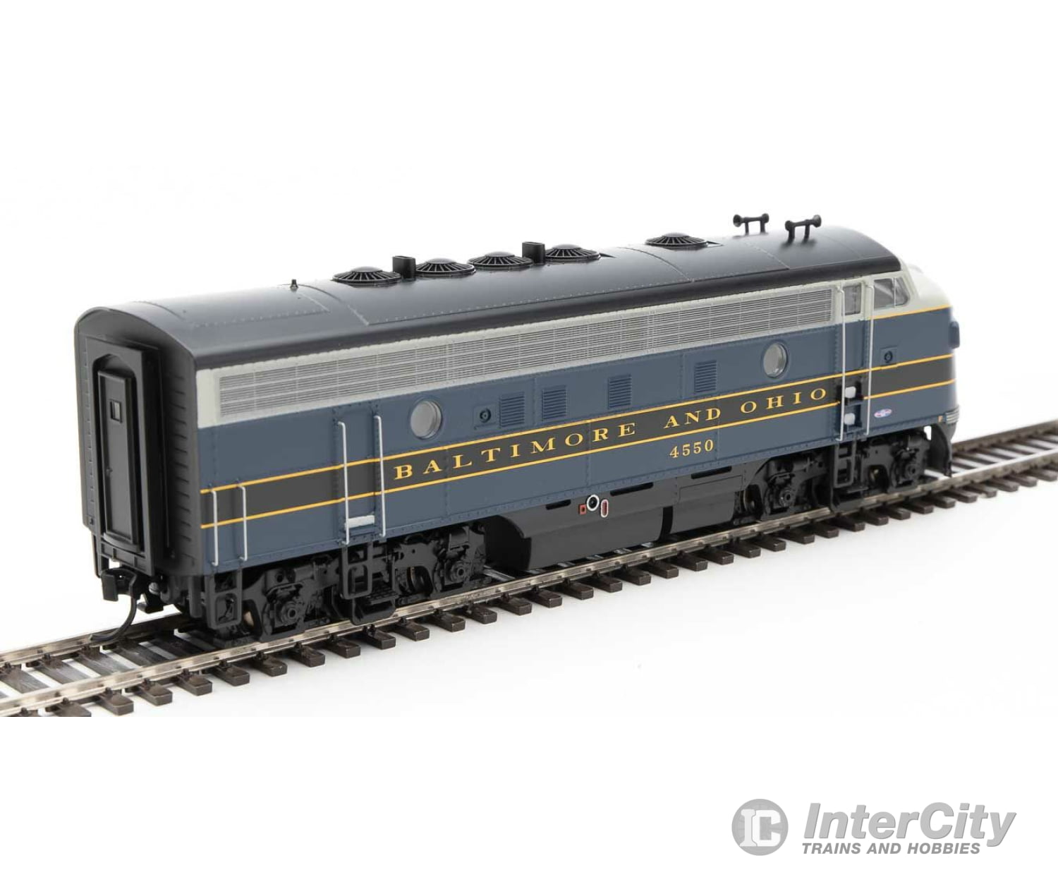 Walthers Mainline 19967 Emd F7 A - Esu Sound And Dcc -- Baltimore & Ohio #4550 (Blue Gray Black;