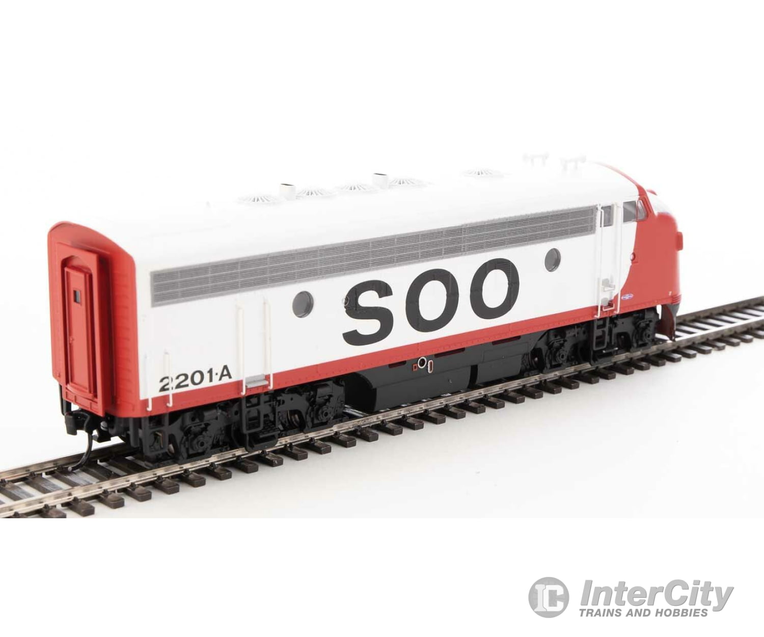 Walthers Mainline 19980 Emd F7 A-B Set - Esu Sound And Dcc -- Soo Line #2201A #2204C (Red White