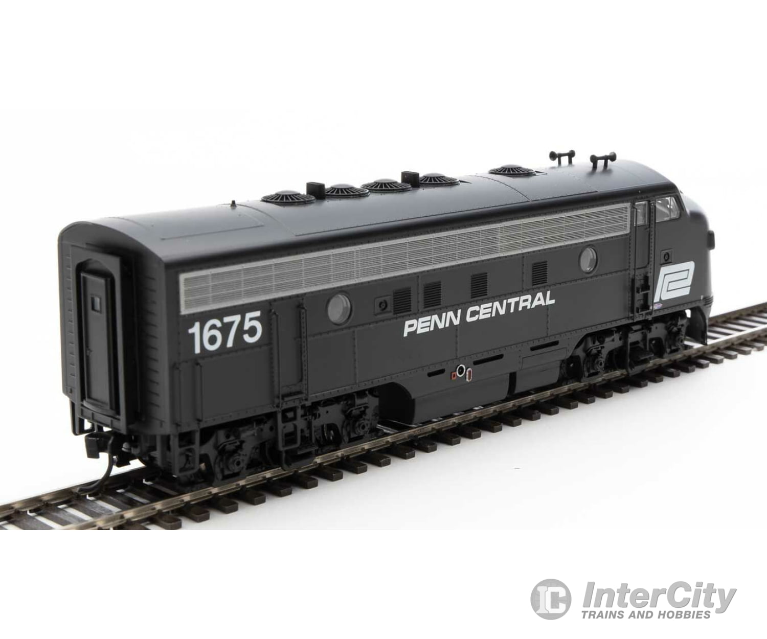 Walthers Mainline 19984 Emd F7 A-B Set - Esu Sound And Dcc -- Penn Central #1675 #3479 (Black White)