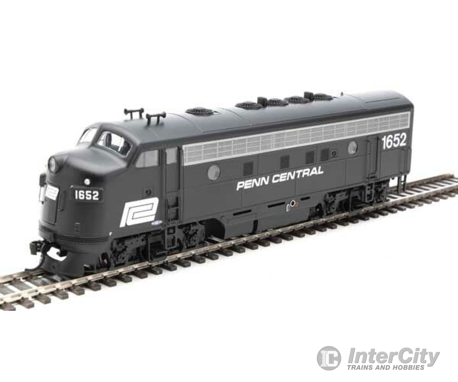 Walthers Mainline 19985 Emd F7 A - Esu Sound And Dcc -- Penn Central #1652 (Black White) Locomotives