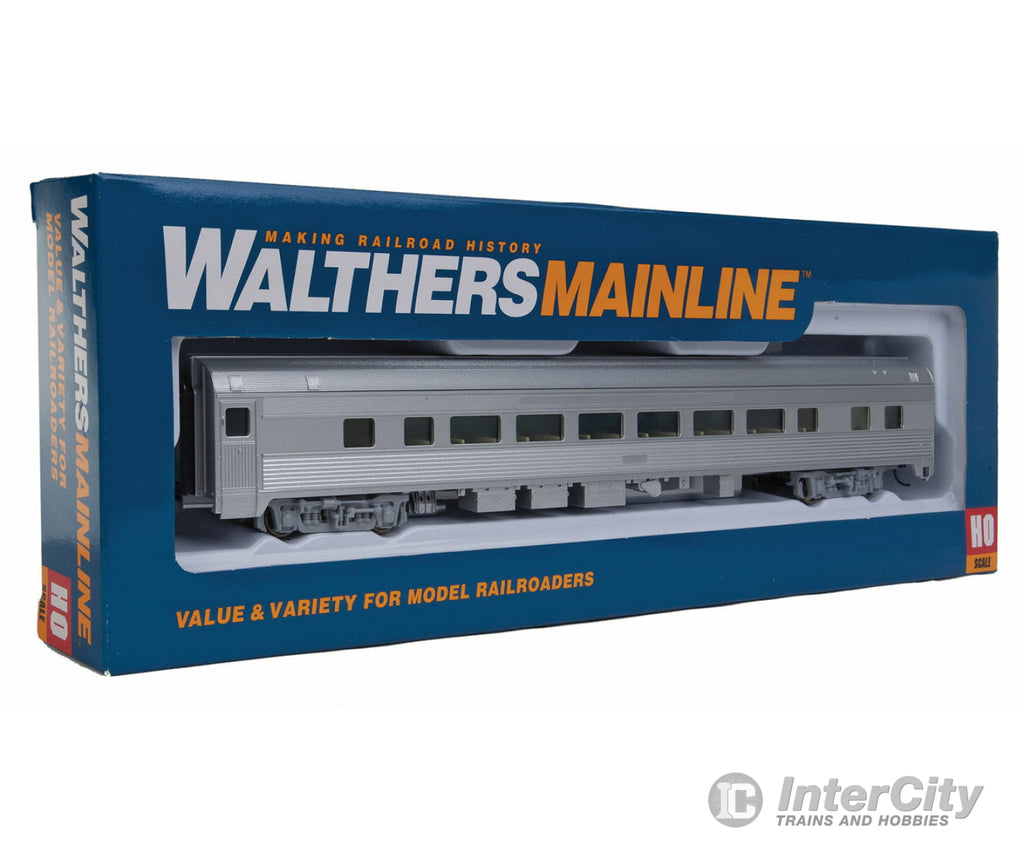 Walthers Mainline 30000 85 Budd Large-Window Coach - Ready To Run -- Painted Unlettered (Silver)