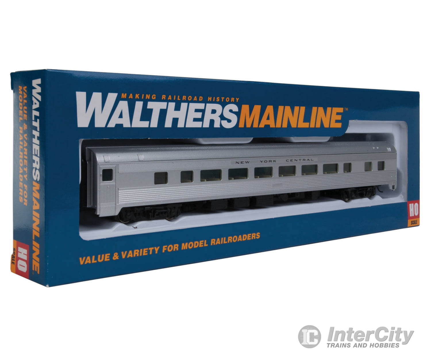 Walthers Mainline 30005 85 Budd Large-Window Coach - Ready To Run -- New York Central (Silver)