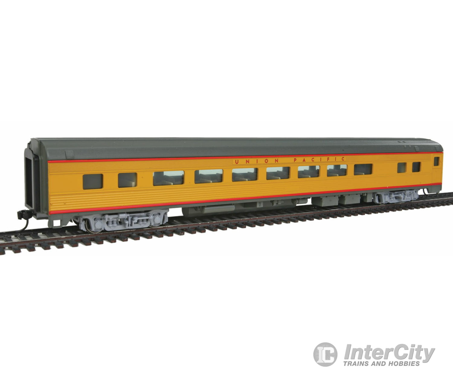 Walthers Mainline 30008 85 Budd Large-Window Coach - Ready To Run -- Union Pacific (Armour Yellow