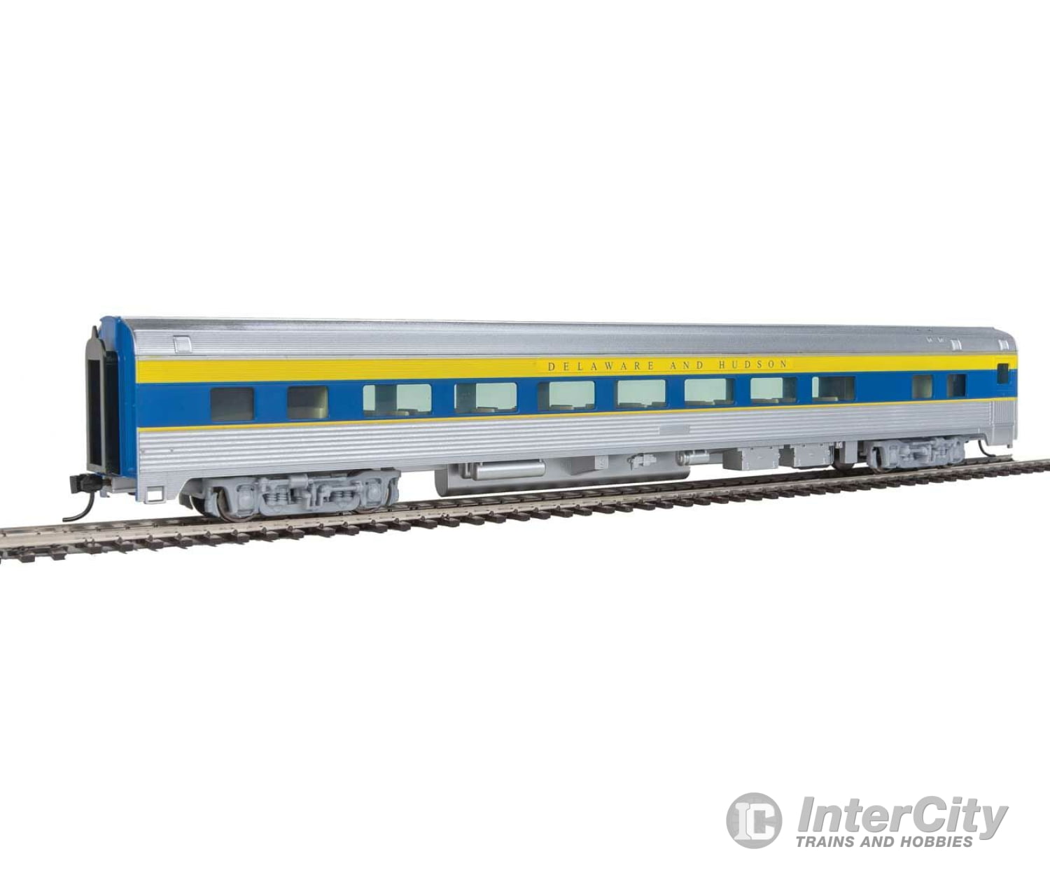 Walthers Mainline 30014 85 Budd Large-Window Coach - Ready To Run -- Delaware & Hudson (Silver Blue