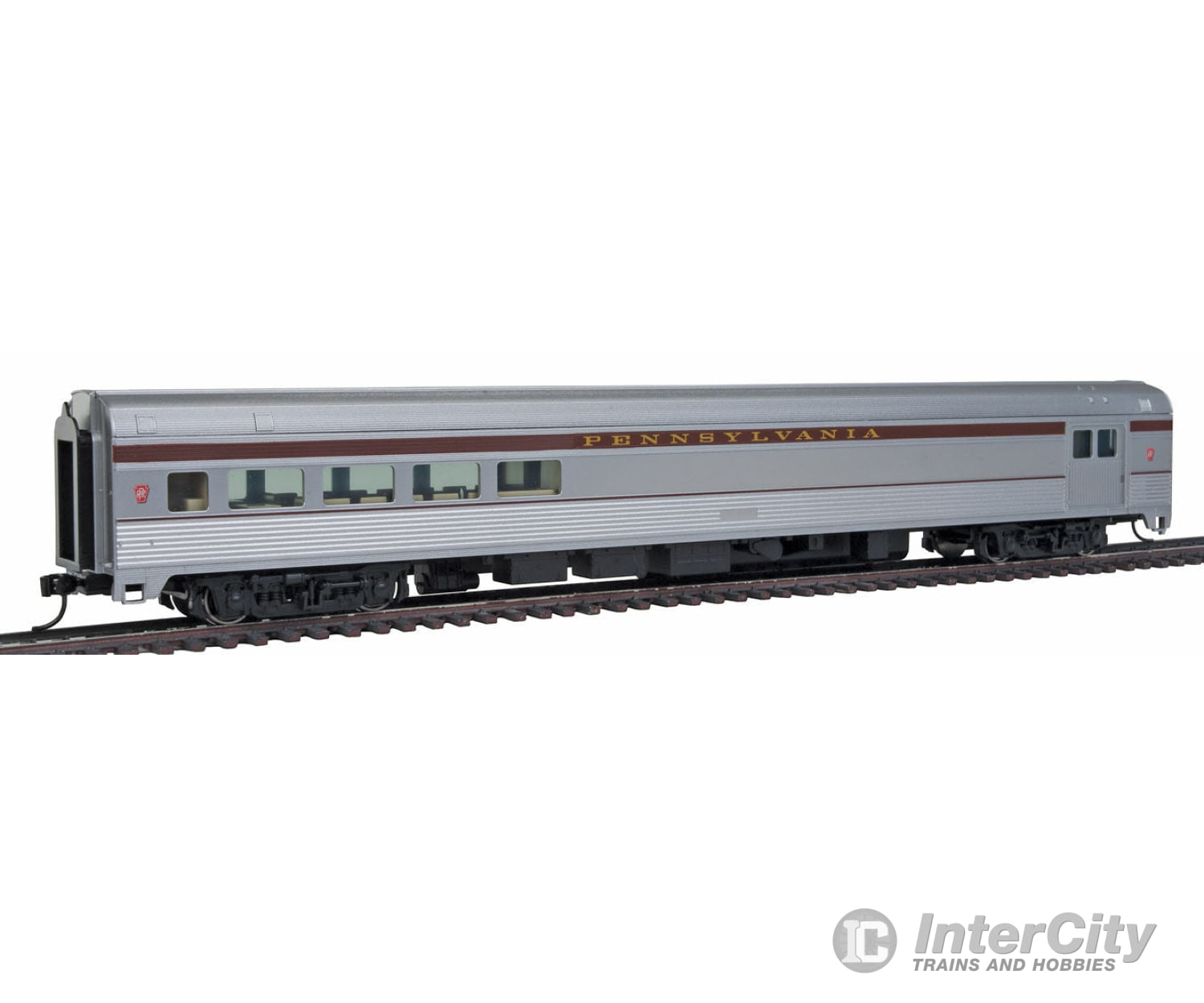 Walthers Mainline 30056 85 Budd Baggage-Lounge - Ready To Run -- Pennsylvania Railroad (Silver