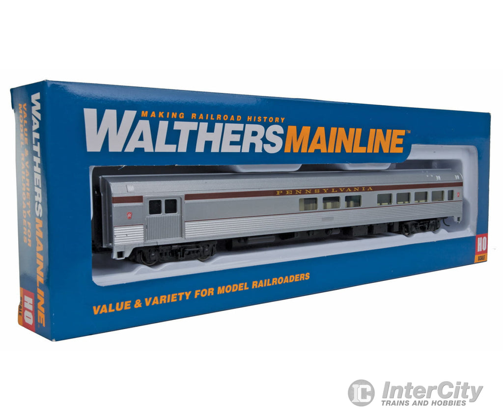 Walthers Mainline 30056 85 Budd Baggage-Lounge - Ready To Run -- Pennsylvania Railroad (Silver