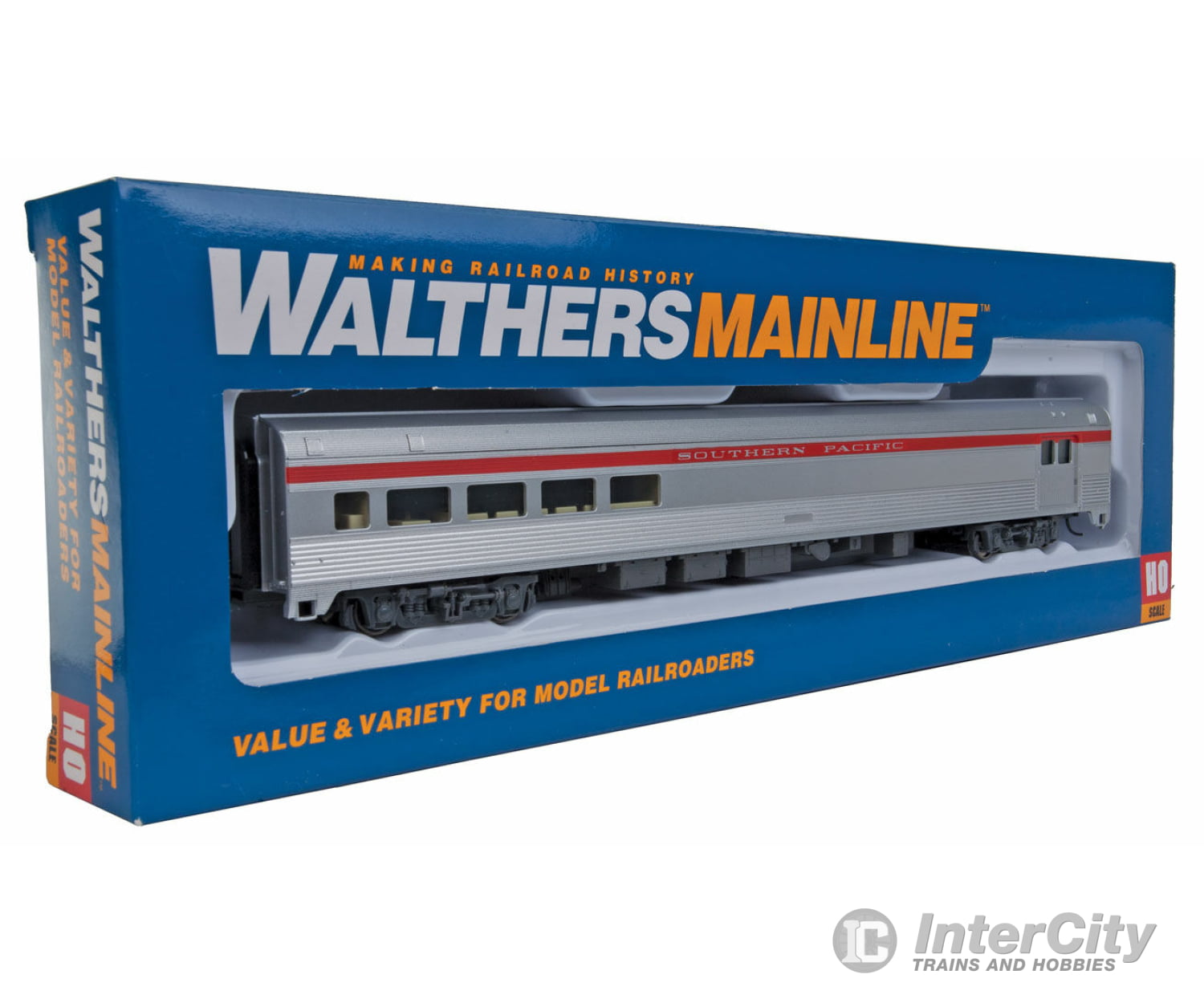 Walthers Mainline 30057 85 Budd Baggage-Lounge - Ready To Run -- Southern Pacific (Silver Red)