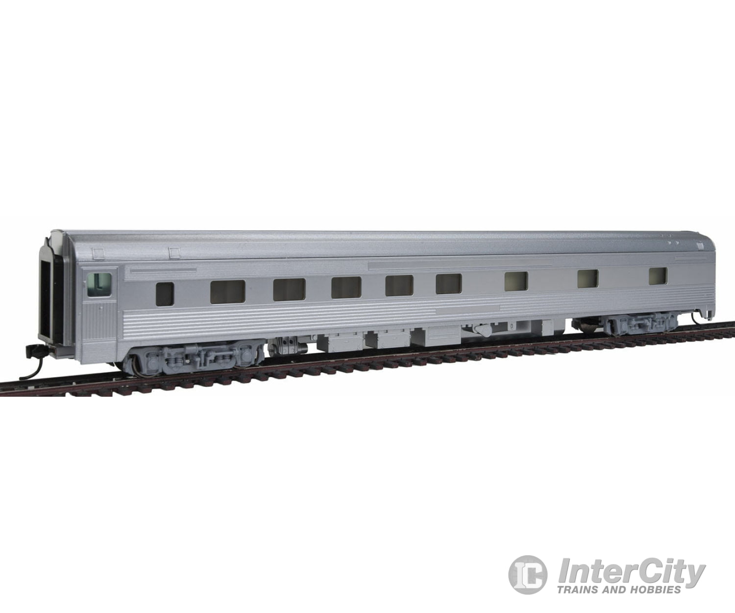 Walthers Mainline 30100 85 Budd 10-6 Sleeper - Ready To Run -- Painted Unlettered (Silver) Passenger