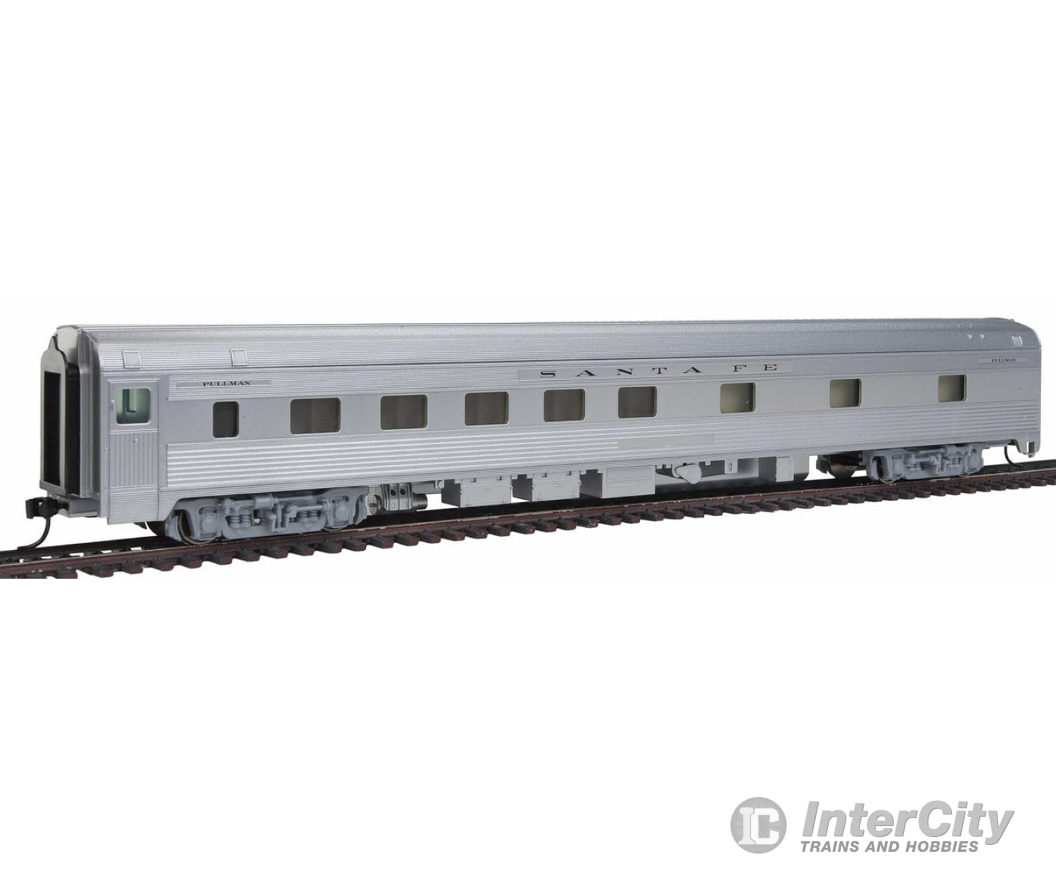 Walthers Mainline 30102 85 Budd 10-6 Sleeper - Ready To Run -- Santa Fe (Silver) Passenger Cars