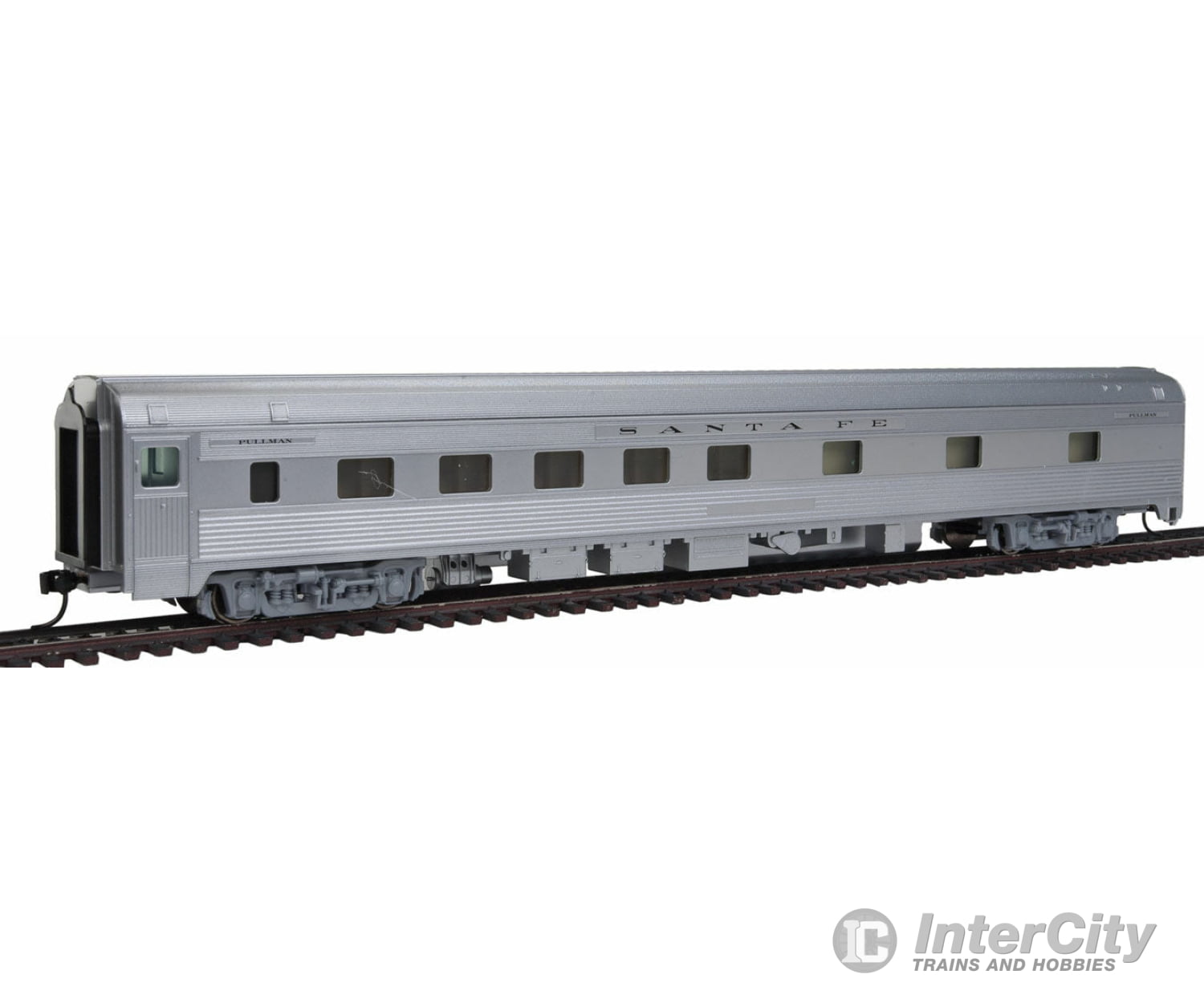 Walthers Mainline 30102 85 Budd 10-6 Sleeper - Ready To Run -- Santa Fe (Silver) Passenger Cars