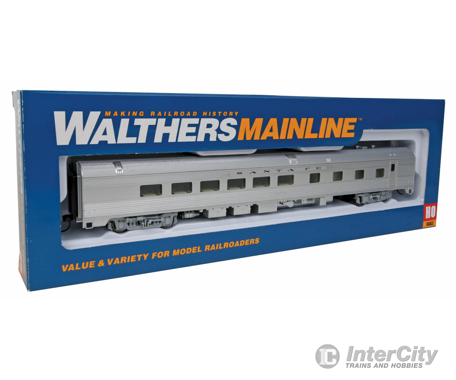 Walthers Mainline 30152 85 Budd Diner - Ready To Run -- Santa Fe (Silver) Passenger Cars