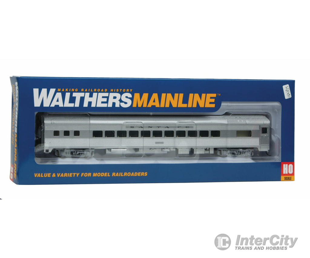 Walthers Mainline 30202 85 Budd Small-Window Coach - Ready To Run -- Santa Fe (Silver) Passenger