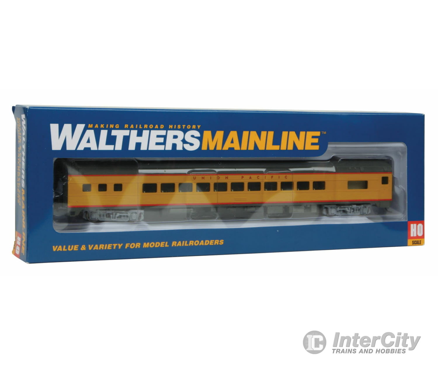 Walthers Mainline 30204 85 Budd Small-Window Coach - Ready To Run -- Union Pacific(R) (Armour Yellow