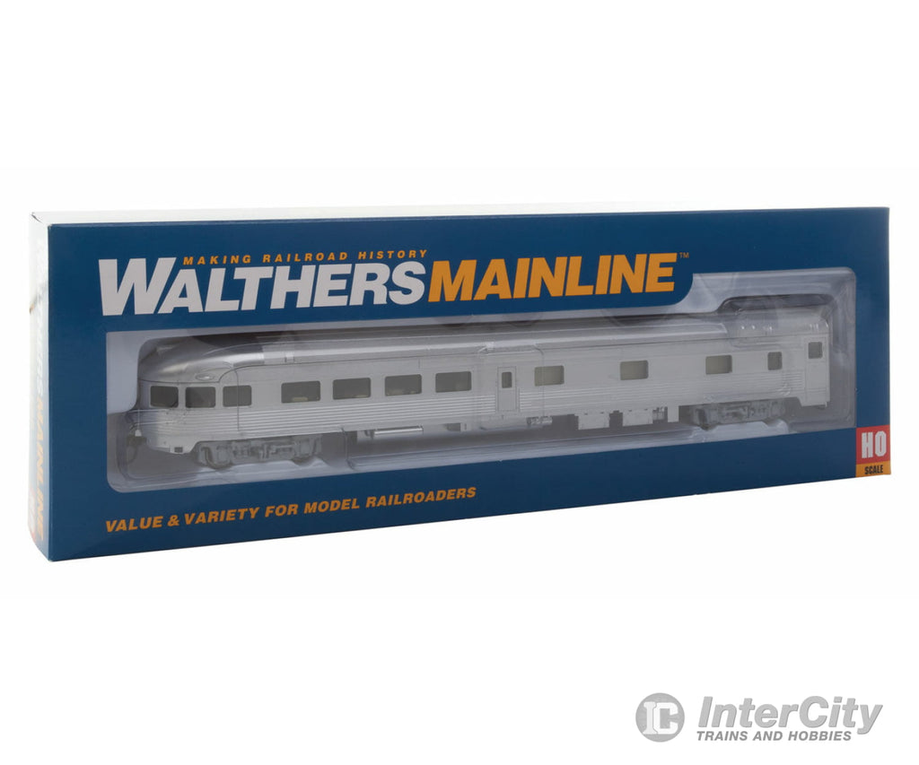 Walthers Mainline 30350 85 Budd Observation - Ready To Run -- Painted Unlettered (Silver) Passenger