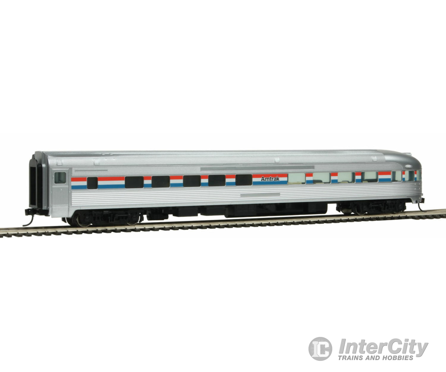 Walthers Mainline 30351 85 Budd Observation - Ready To Run -- Amtrak(R) (Phase Iii; Silver; Equal