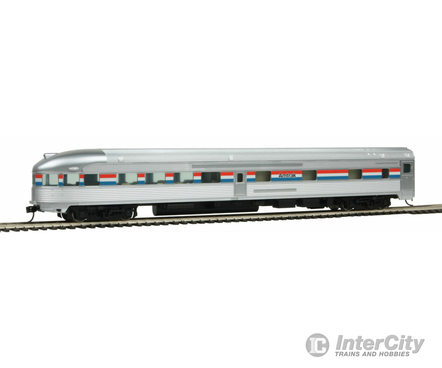 Walthers Mainline 30351 85 Budd Observation - Ready To Run -- Amtrak(R) (Phase Iii; Silver; Equal