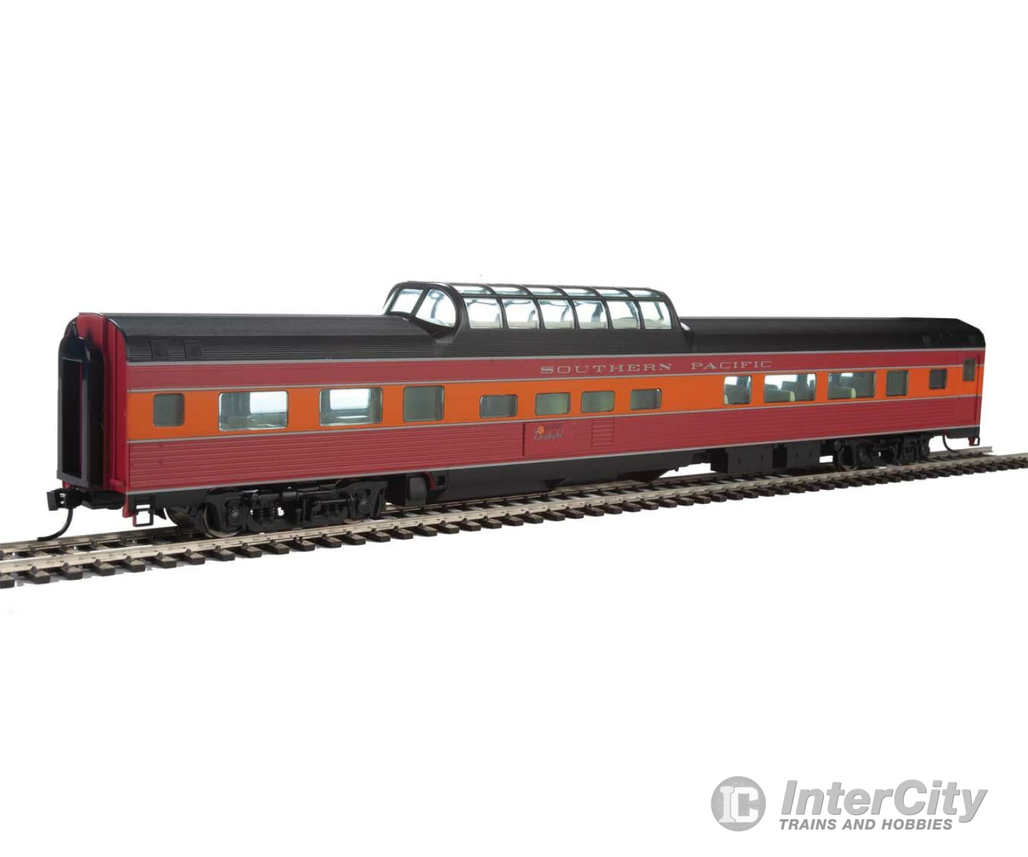 Walthers Mainline 30407 85 Budd Dome Coach - Ready To Run -- Southern Pacific(Tm) (Daylight; Red